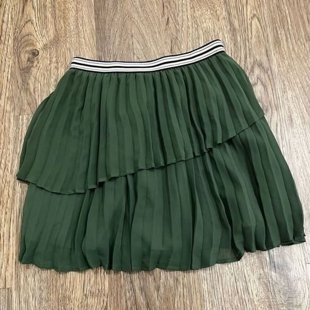 Bottoms  Emerald Skirt, GreyBlackWhite